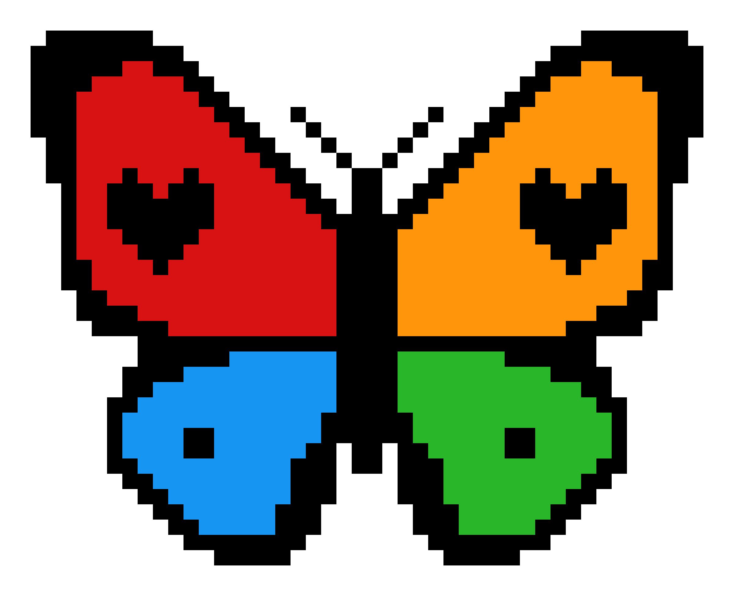 C2C kvačkarski vzorec – Metuljček (48 × 39)