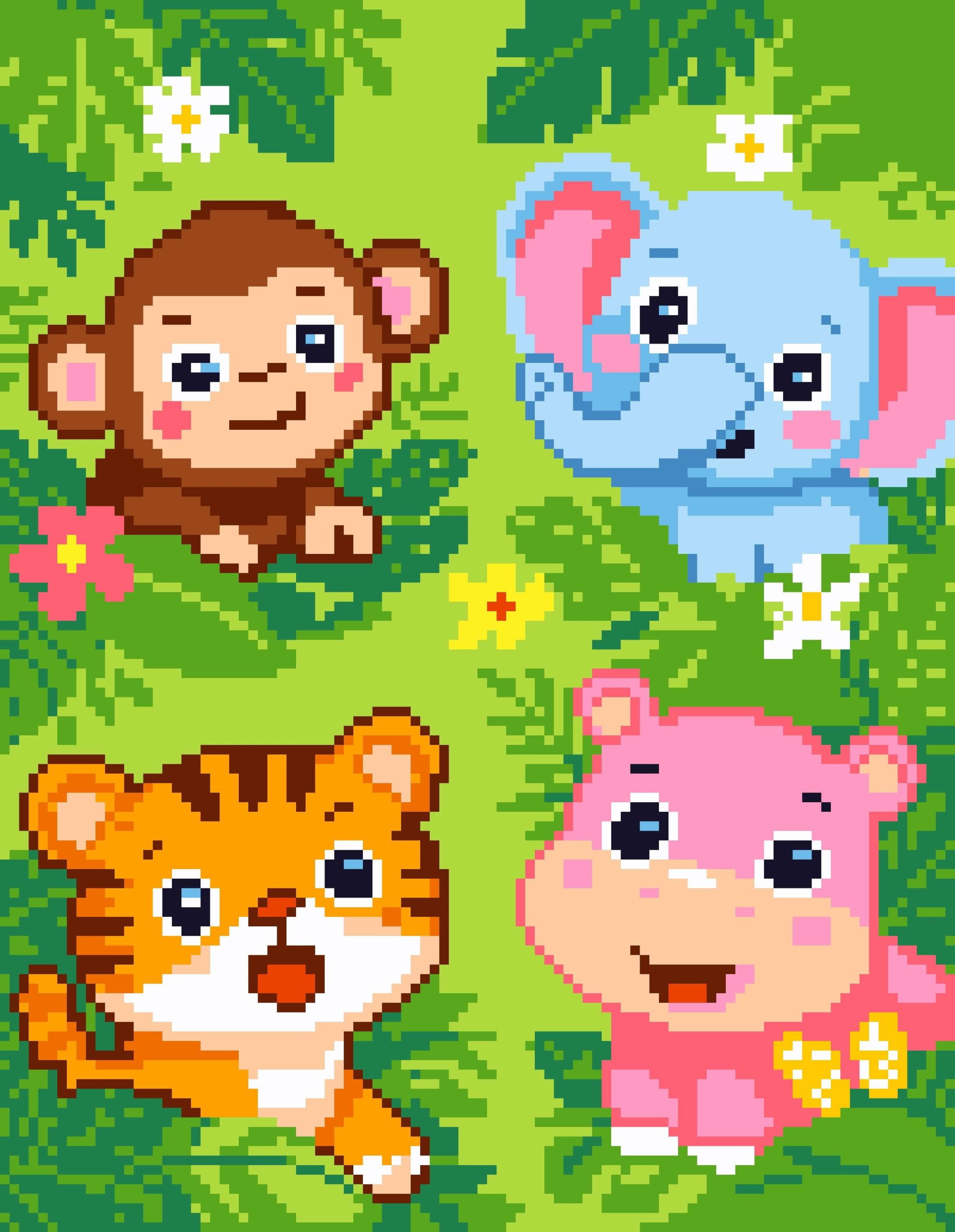 C2C kvačkarski vzorec – Živalski vrt (100 × 126)