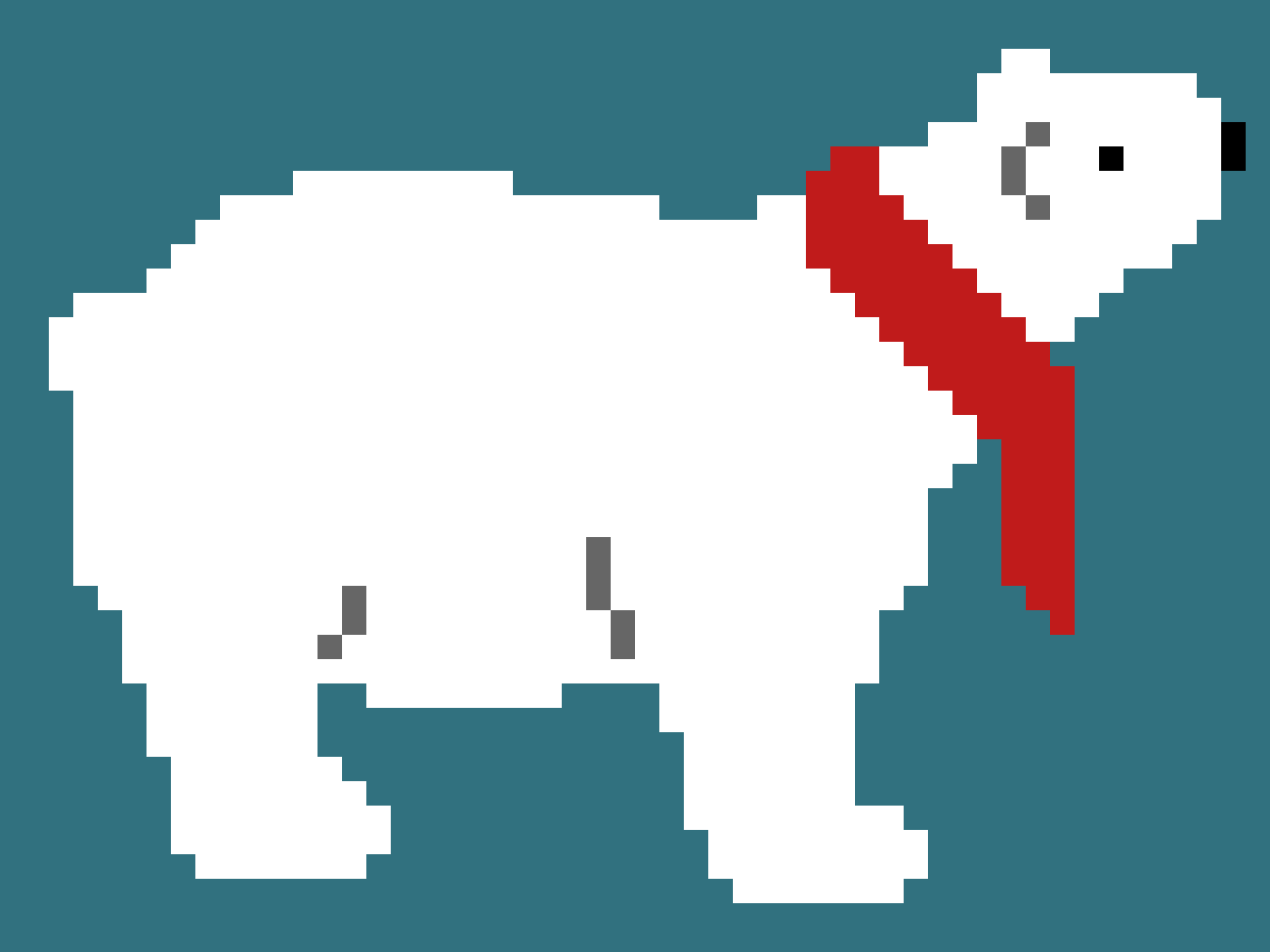 C2C kvačkarski vzorec – Polarni medved z šalom (52 × 39)