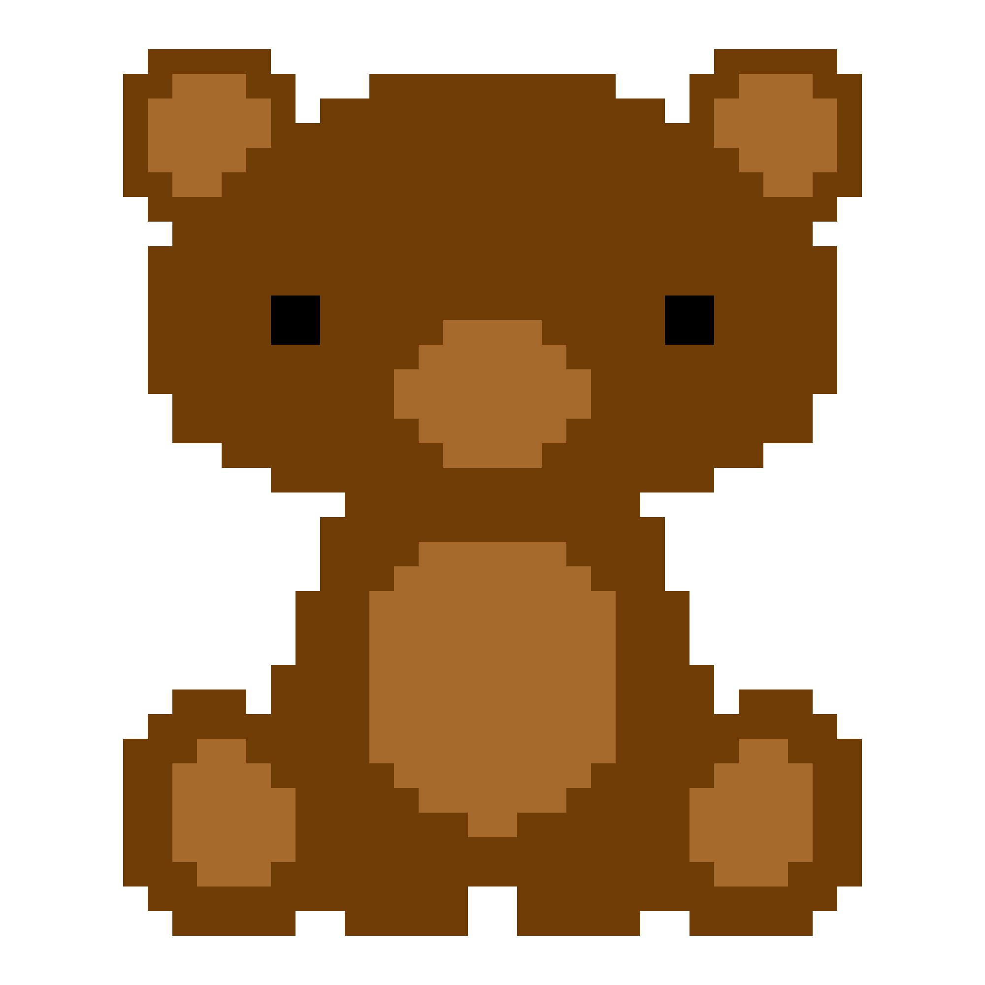 C2C kvačkarski vzorec – Medo 2 (40 × 40)